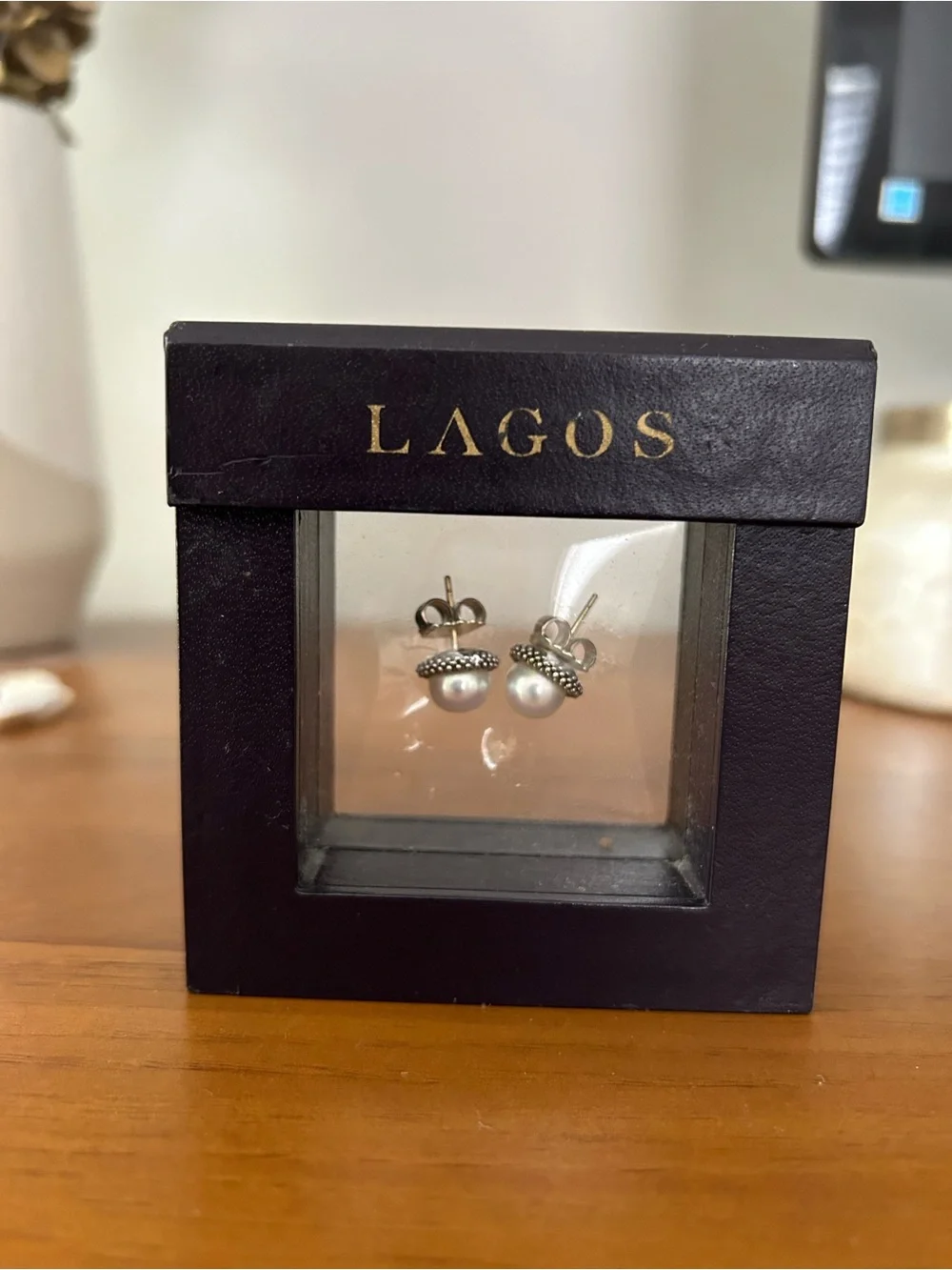 LAGOS Caviar Pearl Stud Earrings